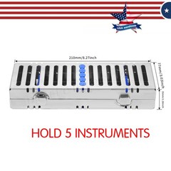 1-10 DENTAL AUTOCLAVE STERILIZATION CASSETTE RACK BOX TRAY 5/10/20 Instruments