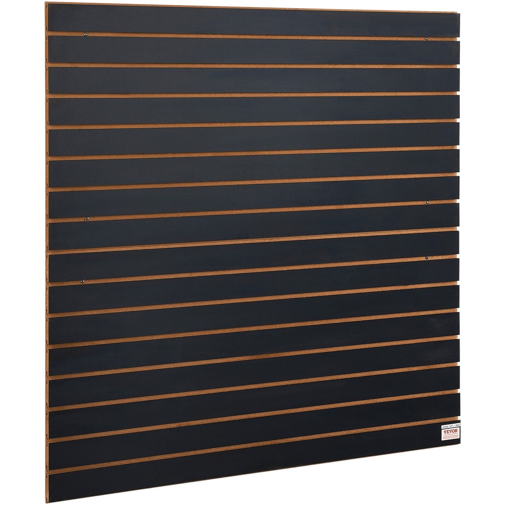 VEVOR Slatwall Panels Garage Storage Panel Organizer 2′ H x 4′ W Black Set of 2