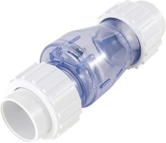 Vertical & Horizontal 2.0 Inch Clear Check Valve – All-Purpose PVC Solution