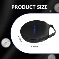 Car CD Storage Bag with Carrying Strap, 20-Capacity Oxford Cloth Color: Black