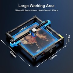 TTS Laser Engraver 5500mW Air Assist 300x300mm Wood Metal Acrylic Glass