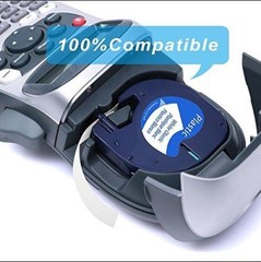 5PK 91331 White Plastic 12mm Label Tape Compatible Dymo LetraTag Refill LT-100H
