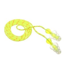 3M Tri-Flange Reuasbale Earplugs P3001, Cloth Cord NRR 26 Decibels