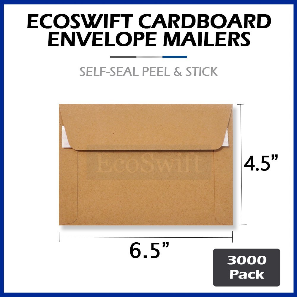 3000 – 6.5×4.5 ECOSWIFT SELF SEAL SHIPPING FLATS CARDBOARD ENVELOPE MAILER BROWN