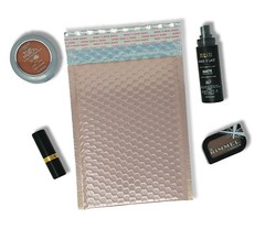 4×8, 5×9, 6×10, 8×12 Nude Pink Metallic Bubble Mailers, Light Rose Gold Envelope