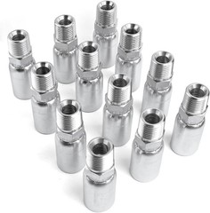 12 Pack 1/4″ Hydraulic Hose Fitting-1/4″ Hose X1/4 Inch NPTF Male Pipe Thread Hy