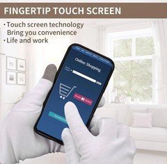 100% COTTON WHITE GLOVES Sizes-S to 2XL Moisturising Eczema TOUCH SCREEN UNISEX