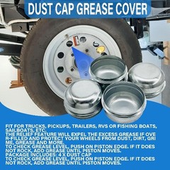Replacement Dust Cap Grease Cover 2-3/8″ for Trailer Camper RV Axle Hub (Qty 4)