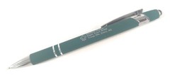 10ct Lot Misprint Metal Retractable Alpha Soft Touch Stylus Pens: FORREST GREEN