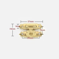 Box Wooden Case Metal Hasp Hook Lock Lid Latch Catch with Screws, 20pcs