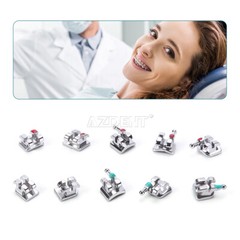 Dental Orthodontic Round Niti Arch Wires Super Elastic / Metal Brackets Braces