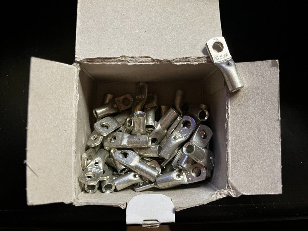 KLAUKE 3R6MS TUBULAR CABLE LUGS 16QMM – 16 sq.mm – M6 BOX OF 50