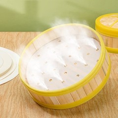 100 PCS Bamboo Steamer Liner, 10″ 10 inch x10 x 0.01 inch, [‘White’]