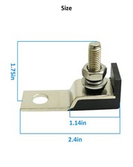 MRBF Terminal Fuse Block with Fuse, 200A 58V DC Maximum, Single Stud 5/16″ M8…
