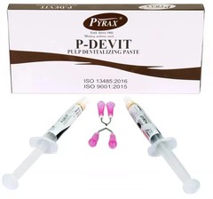 Pyrax P-DEVIT Pulp Devitalizing Paste 2 x 3gm Syringe Pack (Like Voco Depulpin),
