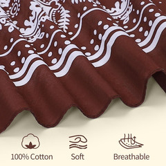 100% Cotton 35″ X 35″ Large Head Scarf for Women‘S Hair, 3 Pcs Versatile Square