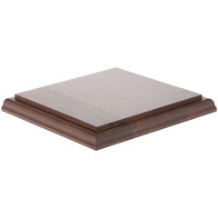 Plymor Solid Walnut Square Wood Display Base, 6.875″ W x 6.875″ D x 0.75″ H