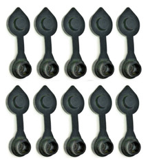 Set of 10 Black Easy Install Gas Can Air Vents for Plastic Containers Free Ship!