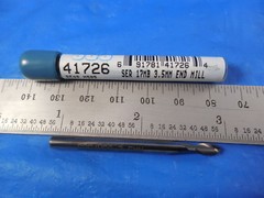 SGS 41726 3.5 mm DIA 7 mm LOC 4 mm SHANK 50 mm OAL 2 FLUTE CARBIDE END MILL TOOL