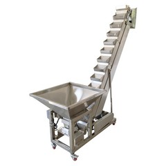 Industrial Stainless Steel Bucket Elevator 220V 400W Automatic Feeding Machine