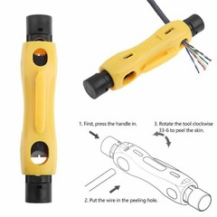 Coaxial Cable Sripper Wire Cutter Stripping Pliers Kit For RG59 RG11 RG7 RG6