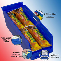 30120 Plastic Shelf Bins, Heavy Duty Storage Bins for Garage, Closet, and Drawer