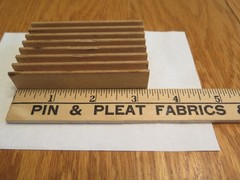 Vintage Wooden Business Card Holder Roosevelt Delicatessen Nassau Rd NY Slogan