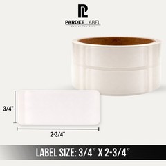Clear Seal Labels 3/4″ x 2-3/4″ Transparent Stickers 250/Roll