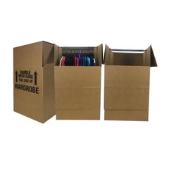 UBMOVE Space Savers Wardrobe Moving Boxes With Hanger 20″ x 20″ x 34″ (3 Pack)