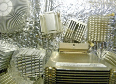 Lot of 5 Pounds Aluminum Computer Heat Sinks Scrap reuse craft or repair