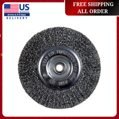 6-Inch Coarse Wire Wheel Brush for Bench Grinder – Heavy-Duty Steel Bristles