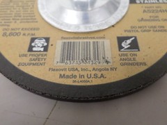 FLEXON FLEXOVIT A5224H 7″ X 1/4″ X 5/8-11 Threaded Hub ZA24P Grinding Wheel