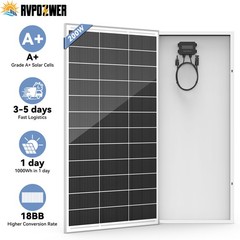 200W 12V 18BB Solar Panel Mono Battery Charge RV PV Home Off-Grid Battery Power
