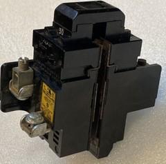 Pushmatic P230 circuit breaker, 30 amps, 2 poles, Box Lugs 120/240 VAC, used (C)