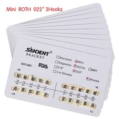 Dental Orthodontic Braces Brackets Mini Roth.022 Hook345/Arch Wire Nature CE