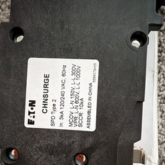 Eaton CHNSURGE Type 2 Surge Protective Device 120/240V 2-Pole Illuminated
