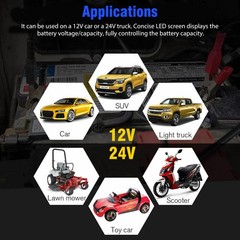 12V 24V Dual USB DC LED Digital Display Car Automotive Voltmeter Battery Monitor