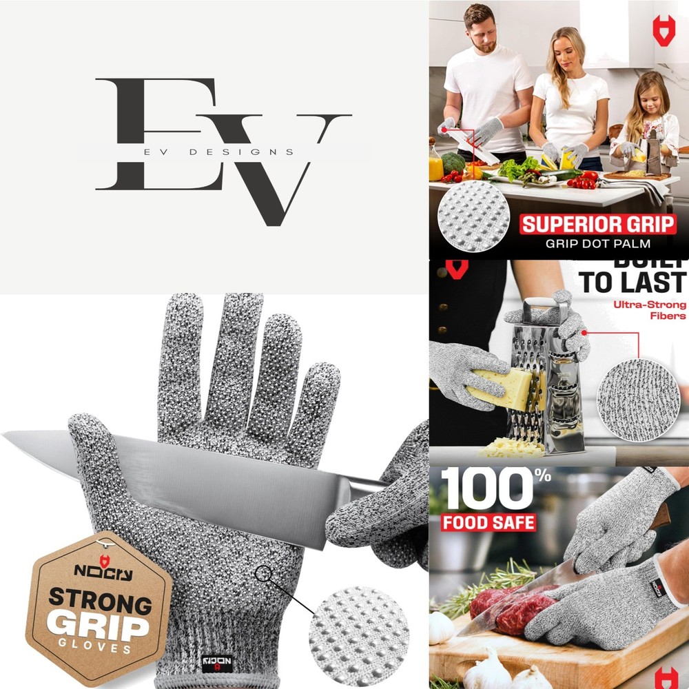 Versatile Cut Resistant Chef Gloves – Breathable Dotted Design for Safe Cutting