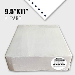 Firstzi Blank 9.5X11 Inches Continuous Feed Computer Paper Fanfold For