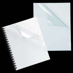 7 Mil Crystal Clear Binding Covers, 8.5 x 11″, Pack of 100