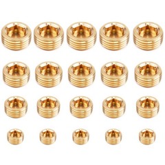 20pcs 1/8″ 1/4″ 3/8″ 1/2″ NPT Brass Hex Countersunk Plugs Socket Pipe Fittings