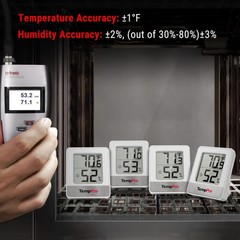 TempPro TP49 3 Pieces Digital Hygrometer Indoor Thermometer Oyster White
