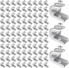 100 Pcs Beam Clamp, 1/4″ X 20 Beam Clamps Steel Small C Clamps with Screws for T