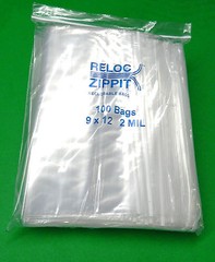 Reloc Zippit Bags 9″ x 12″ Clear 2Mil Reclosable 9×12 Large Poly Bags 100 PCS
