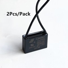 2PCS CBB61 250V FAN MOTOR START Capacitor 2 wires 2-45 μF MFD US STOCK