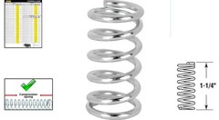 Heavy-Duty Nickel-Plated Compression Spring 0.091 GA – 2 Pack, Versatile Use