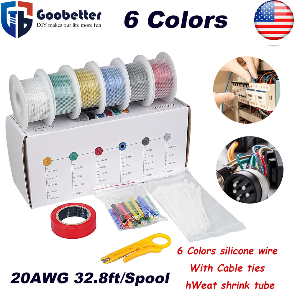 16 AWG Tinned Copper Wire 16 Gauge Wire 6 Colors 16.4ft Each Electrical Wire US