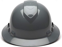 Pyramex Vented Slate Gray Hard Hat – Full Brim Protection Meets ANSI Standards