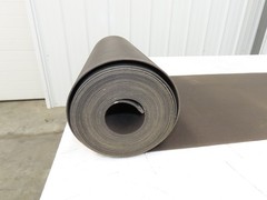 16″W x 21′ 10″ Soft Top Polyester Nylon Conveyor Belt Tan 1/8″Thick Laced
