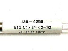 1/4″ 4 FLUTE SOLID CARBIDE END MILL HTC #120-4250 3/4″ FLUTE X 2-1/2″ OVERALL